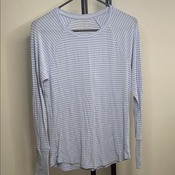 aerie Tops - NWOT Aerie Offline Sz S Striped Long Sleeve Top - Light Blue